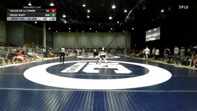165 lbs Quarterfinal - Jacob De La Torre, The Factory vs Noah Sapp, Harrisburg Wrestling Club