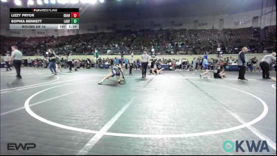 110 lbs Round Of 16 - Lizzy Pryor, Chandler Takedown Club vs Sophia Bennett, Lady Outlaw Wrestling Academy