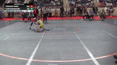 75_B lbs Round Of 32 - Deshazo Hines, Washington vs Liam Suhadolnik, Apollo Ridge