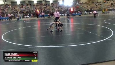 45 lbs Quarterfinal - Carter Swilling, Buccaneer Wrestling Club vs Radd Wilson, Vikings Wrestling Club