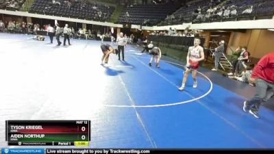 160 lbs 5th Place Match - Tyson Kriegel, Iowa vs Aiden Northup, Iowa
