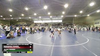 105 lbs Quarterfinal - Rhiannon Towers, Sanderson Wrestling Academy vs Alicia Hansen, Agon