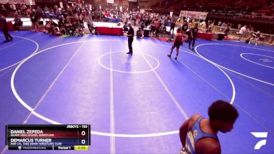 150 lbs Semifinal - Daniel Zepeda, Gilroy High School Wrestling vs Demarcus Turner, Nor Cal Take Down Wrestling Club
