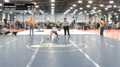 84 lbs Round 3 - 12:30pm Saturday - Nick Paulson, Mile High vs Brody Girch, Maryland GOLD