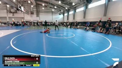 75 lbs Cons. Round 2 - Milo Mata, Vici Wrestling Club vs Gunner Coker, Dripping Springs Youth Sports Association Wrestling Club