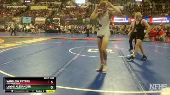 A - 152 lbs Quarterfinal - Winslow Peters, Columbia Falls vs Layne Alexander, Billings Central/Joliet