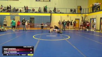150 lbs Cons. Round 3 - Kody Wartick, Kanza FS/GR Wrestling Club vs Phillip Bowers, Kanza FS/GR Wrestling Club