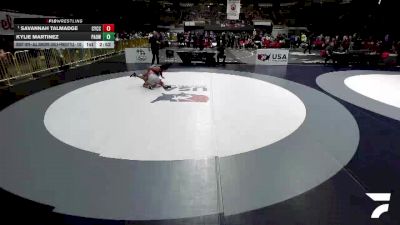 Champ. Round 1 - Savannah Talmadge, Community Youth Center - Concord Campus Wrestling vs Kylie Martinez, Panthers Academy Of Wrestling