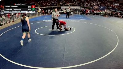G 145 lbs Champ. Round 1 - Chole Green, Broadmoor Girls vs Sophie CHaisson, Kenner Discovery Health Science Girls