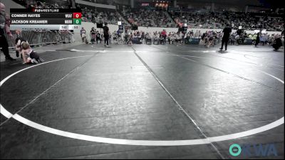 55 lbs Consi Of 8 #1 - Conner Hayes, Weatherford Youth Wrestling vs Jackson Kreamer, Murray County Takedown Club