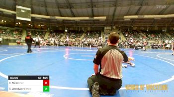 120 lbs Round Of 32 - Crosby Miller, Pikes Peak Warriors vs Steele Woodward, Sanderson Wrestling Academy