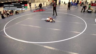 10U - 56 lbs Cons. Round 3 - Daven Underdahl, Forest Lake Wrestling Club vs Samuel Priebe, MN Elite Wrestling Club