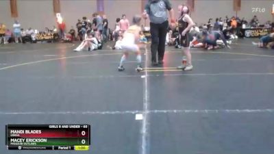 65 lbs Round 3 - Macey Erickson, Missouri Outlaws vs Mandi Blades, UBASA