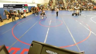 125 lbs Cons. Round 1 - Emily Aranda, Warren vs Ashley Arellano, Brawley Wrestling Academy