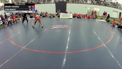 100 lbs Odessy Esparza, Texas Red vs Lydia Bagley, New Jersey