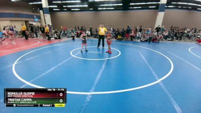 71-73 lbs Round 2 - Tristan Campa, Alamo City Wrestling Club vs Romulus Glispie, Best Trained Wrestling