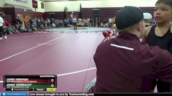 PW-15 lbs Quarterfinal - James Hermsen, Western Dubuque Little Bobcats vs Derek Gerbracht, East Buchanan Mat Club