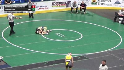 103 lbs Consi Of 16 #2 - Dominic Masciantonio, Central Bucks South vs Owen Carr, Owen J Roberts