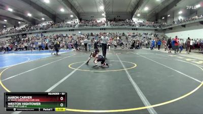 50 lbs Champ. Round 1 - Weston Hightower, Mules Mat Club-A vs Aaron Carver, JC Youth Wrestling Club-AAA 