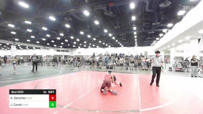 90 lbs Consi Of 4 - Aaron Sanchez, Madera Grapplers WC vs John Caven, Havre WC