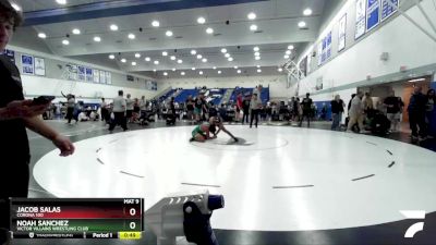 144 lbs Cons. Semi - Noah Sanchez, Victor Villains Wrestling Club vs Jacob Salas, Corona 100