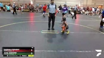 46 lbs Finals (8 Team) - Kaspian Stepheny, Belding Black vs Kane Sizemore, The Fort Hammers