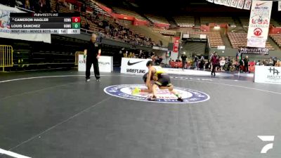 Novice Boys - 86 lbs 7th Place Match - Cameron Hagler, Red Star Wrestling Academy vs Louis Sanchez, USA Gold Wrestling Club