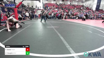 100 lbs Rr Rnd 2 - Tyce Baker, Midwest City Bombers Youth Wrestling Club vs Zoey Vaughn, Sperry Wrestling Club