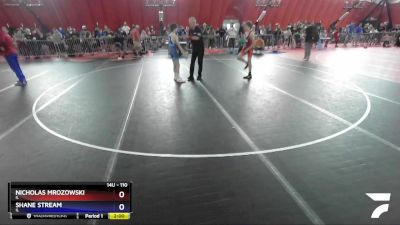 110 lbs Quarterfinal - Nicholas Mrozowski, IL vs Shane Stream, IL