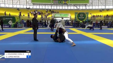 LUÍS EDUHARDO VIDAL DE MENEZES vs CAIO LOPES MATOS 2023 Brasileiro Jiu-Jitsu IBJJF