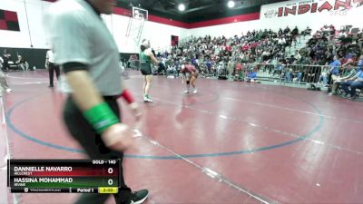 140 lbs Quarterfinal - Dannielle Navarro, Hillcrest vs Hassina Mohammad, Irvine