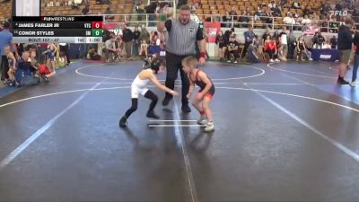 47 lbs Champ. Round 1 - Conor Styles, Strongsville Mustangs vs James Farler Jr, Valdus Training Center