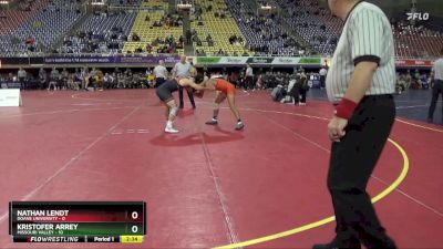 149 lbs Placement Matches (16 Team) - Nathan Lendt, Doane University vs Kristofer Arrey, Missouri Valley