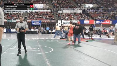 A - 175 lbs Champ. Round 1 - Ryatt Maley, Polson vs Caleb Phalen, Dawson County
