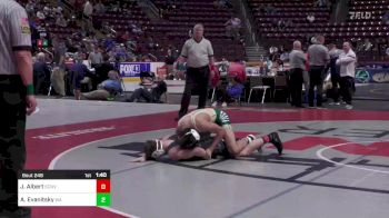 139 lbs Quarterfinal - Jackson Albert, Saucon Valley vs Anthony Evanitsky, Wyoming Area