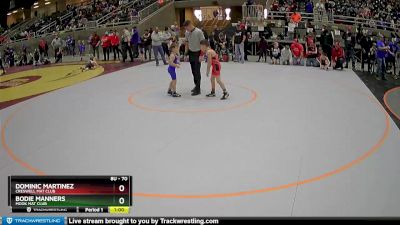 70 lbs Champ. Round 2 - Dominic Martinez, Creswell Mat Club vs Bodie Manners, MOOK MAT CLUB