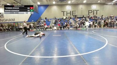 175 lbs Cons. Semi - Denver Robinson, Syracuse vs Cyress Atwood, Carbon