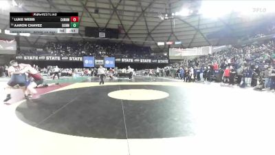 Boys 4A 285 lbs Cons. Round 3 - Aaron Chavez, Eisenhower vs Luke Webb, Camas