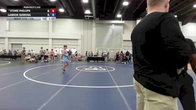 132 lbs Champ. Round 2 - Stone Phillips, AL vs Landon Quiroga, FL