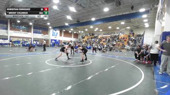 157 lbs Cons. Round 3 - Khristian Enriquez, Huntington Beach vs Brody Coleman, Calabasas