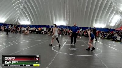 100 lbs Round 6 (8 Team) - Coen Reer, Team Ohio vs Brady Booth, Noke RTC