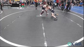 76 lbs Rr Rnd 1 - Hayden Hayes, Weatherford Youth Wrestling vs Porter Hall, Huskey Wrestling Club