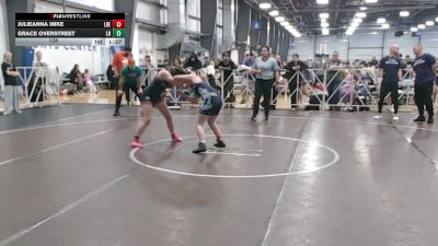 128 lbs Round 5 (4pm Saturday) - Grace Overstreet, Lady Rangers vs Julieanna Imke, Lady Reapers