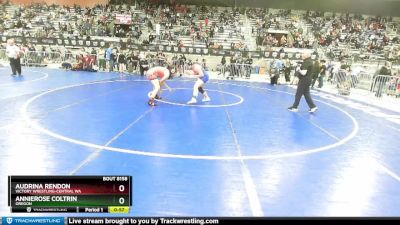 147-161 lbs Semifinal - Audrina Rendon, Victory Wrestling-Central WA vs Annierose Coltrin, Oregon