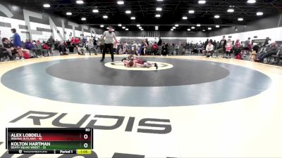 80 lbs Round 3 (8 Team) - Alex Lobdell, Indiana Outlaws vs Kolton Hartman, Death Squad Wrest