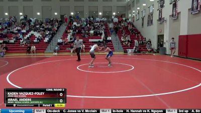 121 lbs Cons. Round 2 - Israel Anders, Berry Middle School (Hoover AL) vs Kaden Vazquez-foley, Arab High School