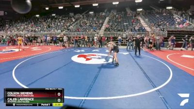 102 lbs Quarterfinal - Colson Siemens, Natrona Colts Wrestling vs Caleb Lawrence, Wyoming Unattached