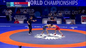 57 kg Qualif. - Wanhao Zou, China vs Alireza Nosratolah Sarlak, Iran
