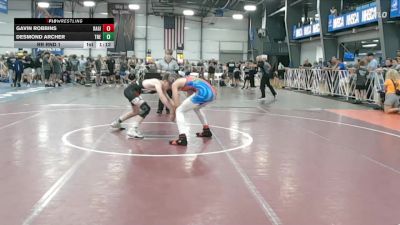 154 lbs Rr Rnd 1 - Gavin Robbins, Ragin Raisins Catawba MS vs Desmond Archer, Terps Northeast Elite