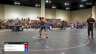 82 kg Quarters - Aliaksandr Kikiniou, NYAC vs Arvin Khosravy, West Point Wrestling Club